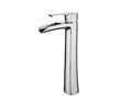 Robinet haut de lavabo de salle de bain à un trou et à poignée unique en cascade