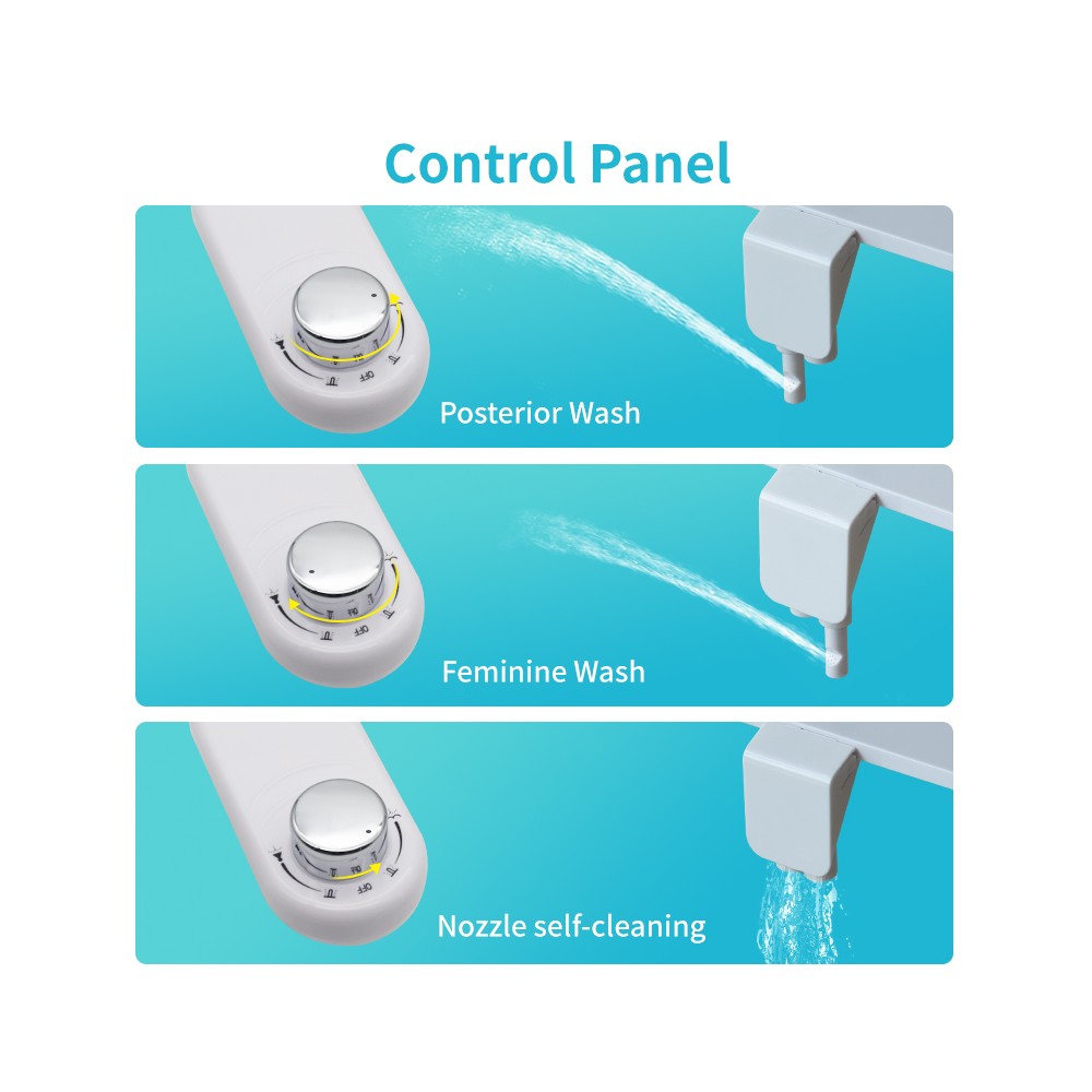 Goldberg , Bidet non électrique ultra fin à double buse