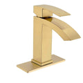 Demeter, Robinet de lavabo avec plaque - Or brossé
