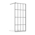 Alyza 39",  Douche en verre style italienne - Noir