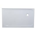 Base de douche  60''x36", Drain à 12x12, Côté droit, Collection Amos