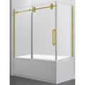 Apollon 60", Porte de douche sur bain - Noir