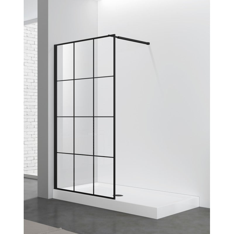 Douche noir style Italienne - Grandeur: 36"