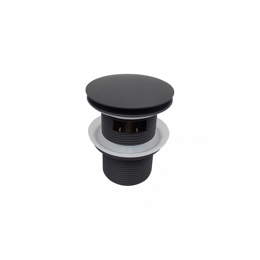 Drain de bain avec trop-plein - Noir mat