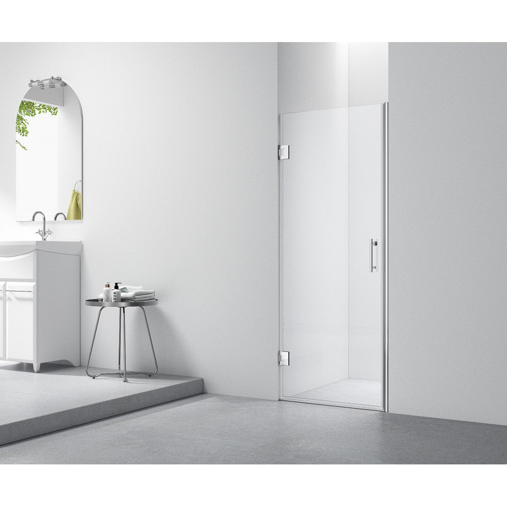 Beluga, Porte de douche chrome - Grandeur: 32"