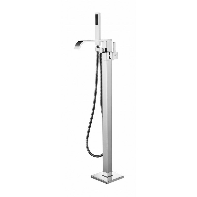 Déméter, robinet de bain sur pied chrome poli
