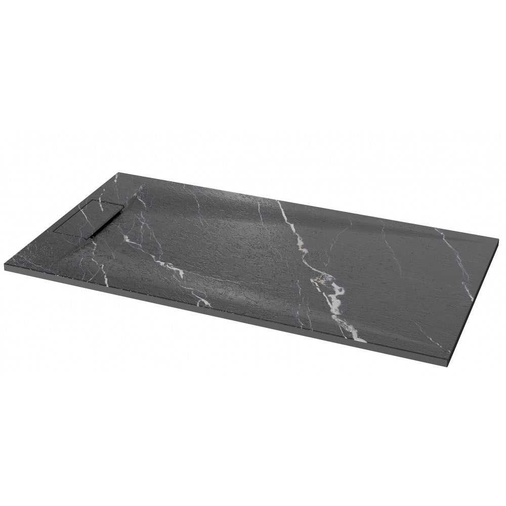 Base de douche SMC CARRARA noir 48x32 – Modèle Brutus
