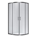 Celesta, Douche ronde en coin noire - Grandeur: 32"x32"