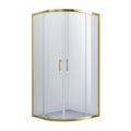 Celesta, Douche ronde en coin or - Grandeur: 32"x32"