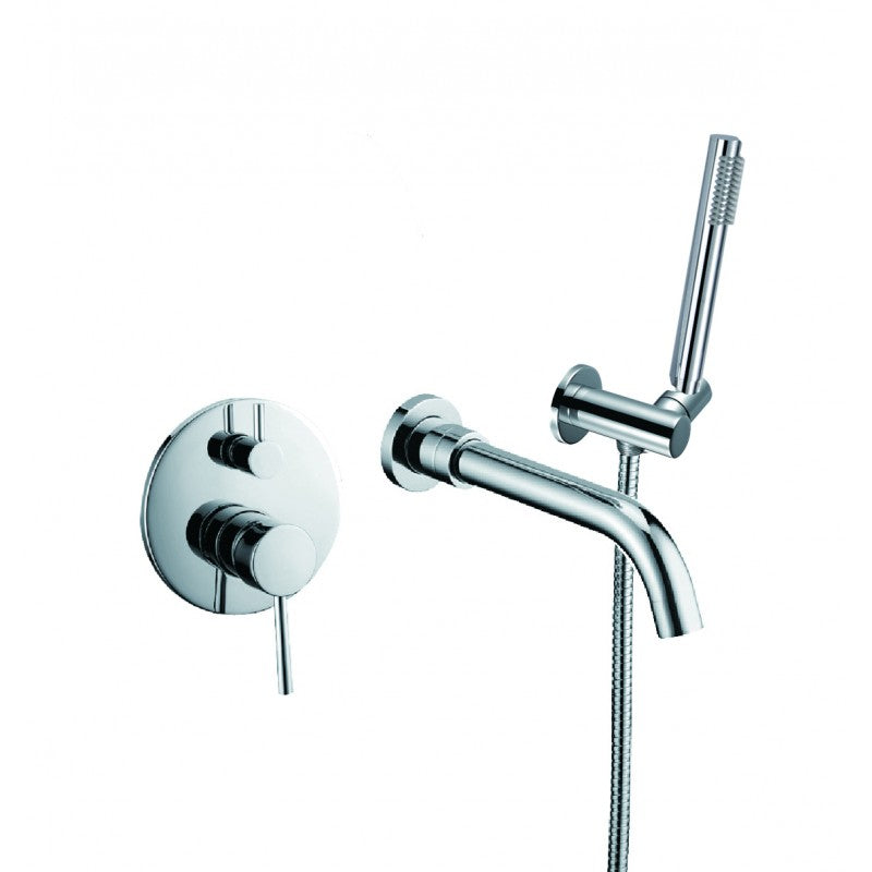Kami, Robinet de Baignoire mural chrome poli
