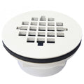 Drain de 2" pour douche en PVC blanc
