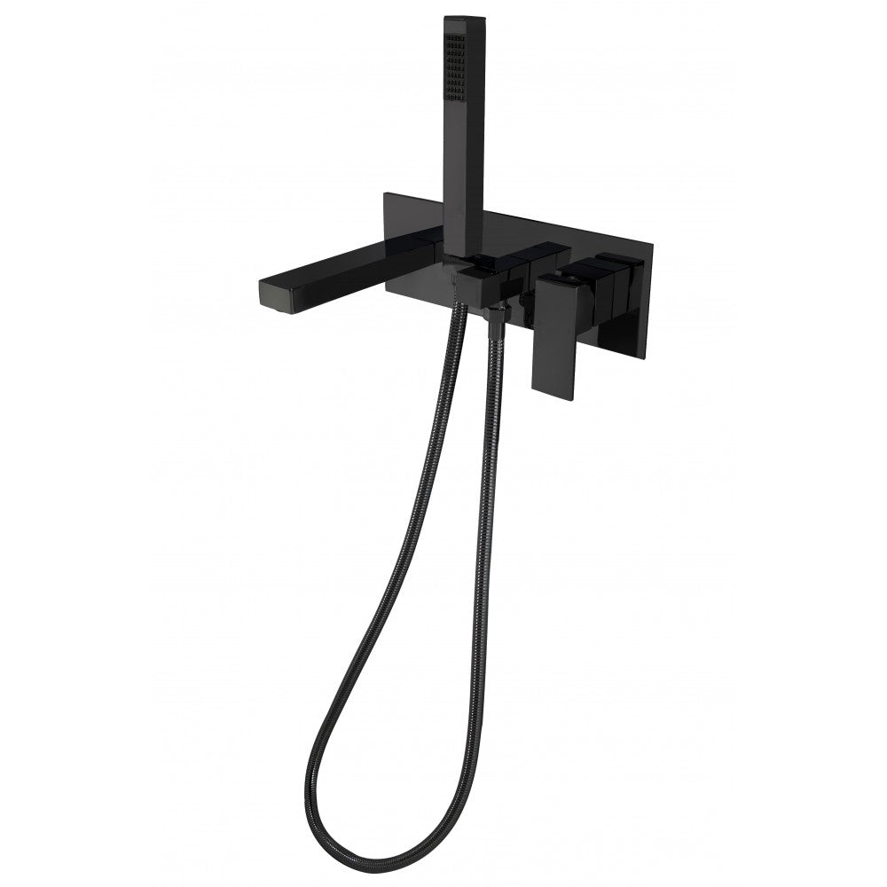 Ares, Robinet de bain mural - Noir mat