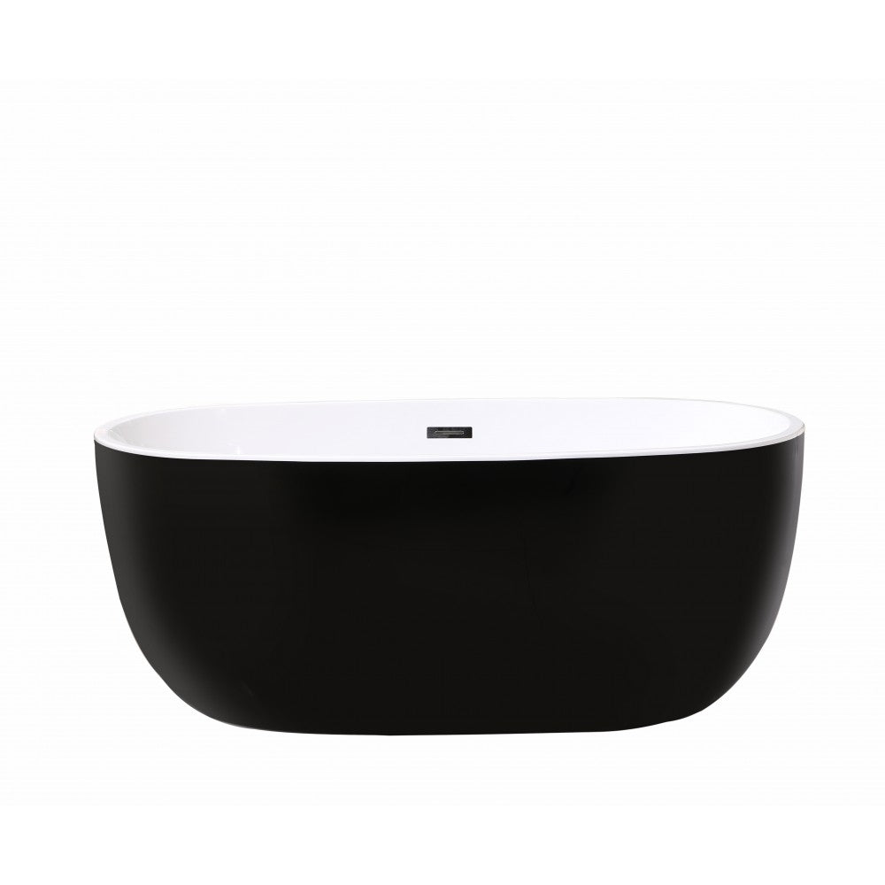 Bain autoportant 59 noir et blanc lustré – Fuxi