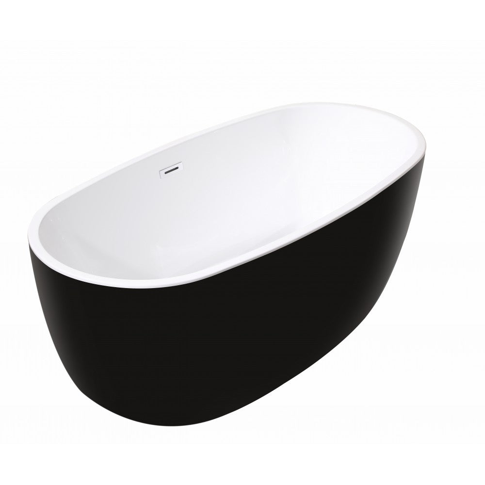 Bain autoportant 59 noir et blanc lustré – Fuxi