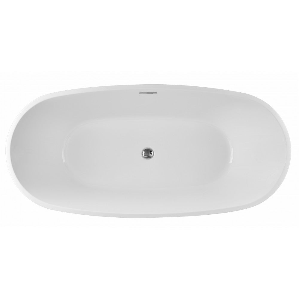 Bain autoportant 67" blanc lustré – Fuxi