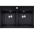 Évier en granite double de 33"