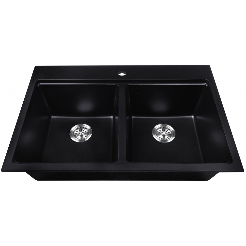 Évier en granite double de 33"