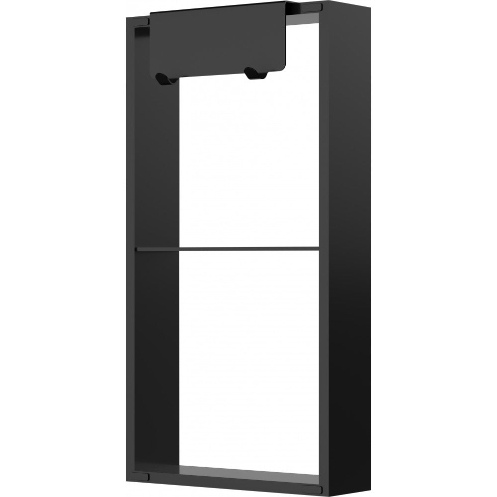 Niche de Douche Suspendue 12x24, fini Noir mat