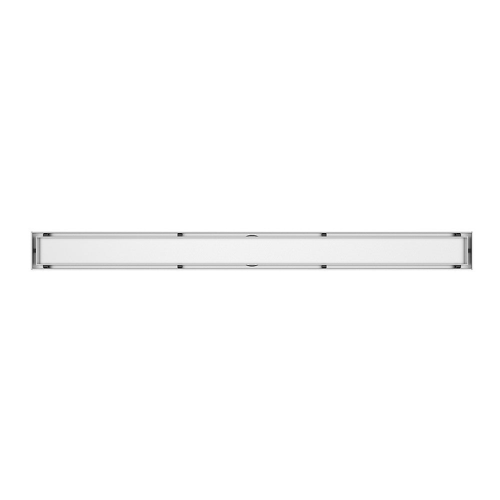 Drain linéaire en acier inoxydable fini brossé 32"