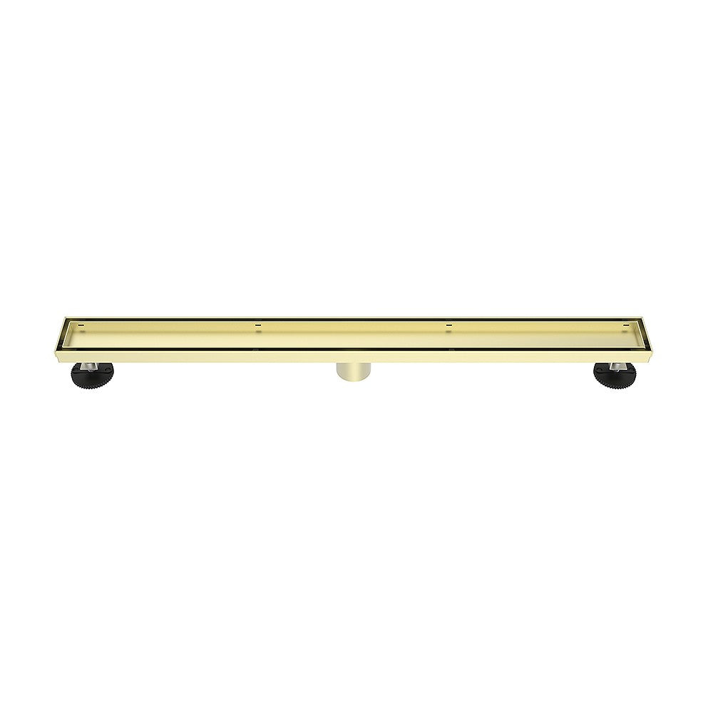 Drain linéaire en Acier inoxydable fini or mat - Grandeur: 48''