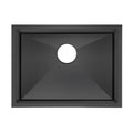 Évier de cuisine, 24 x 18", noir anthracite