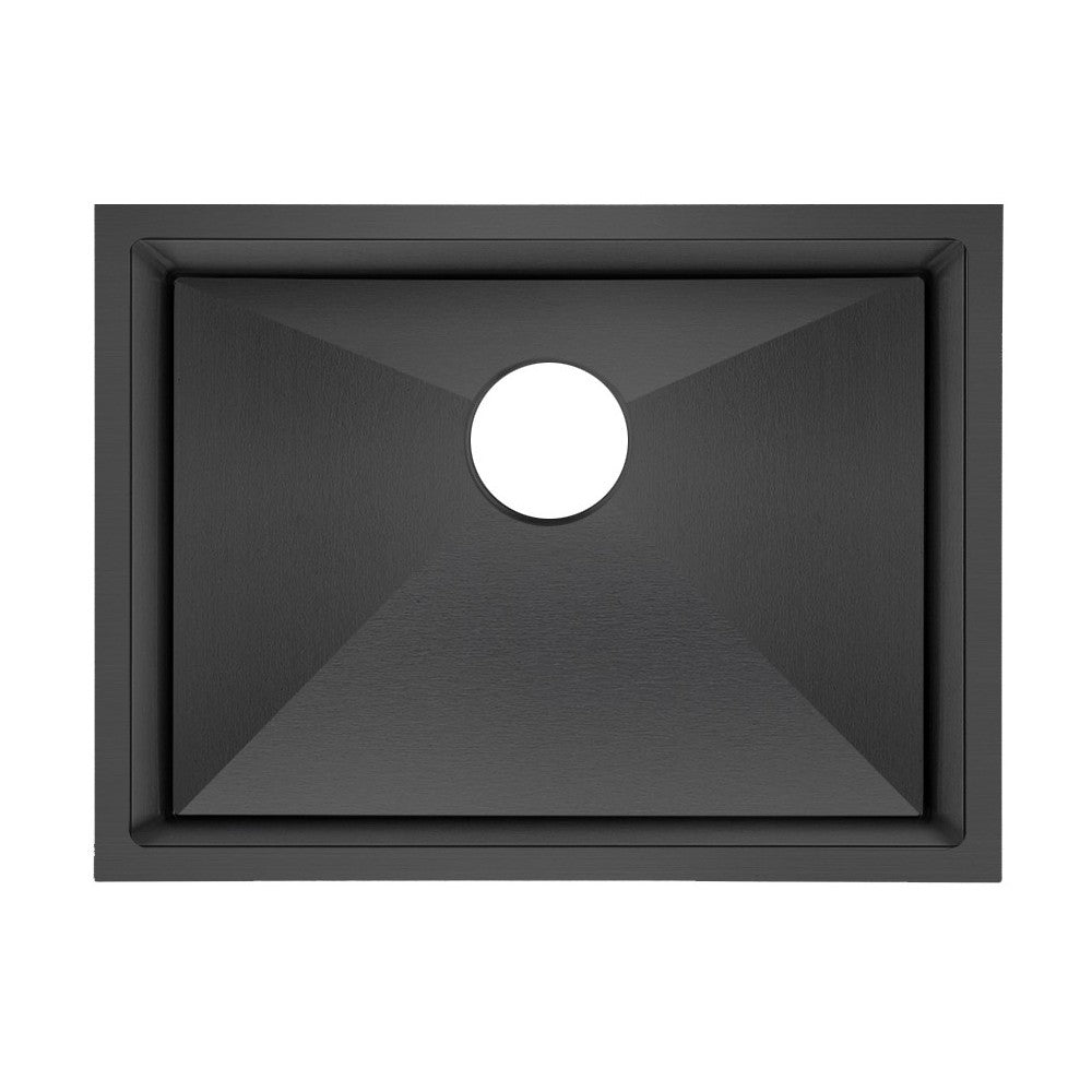 Évier de cuisine, 24 x 18", noir anthracite