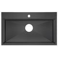Évier de cuisine, 30 x 18", noir anthracite