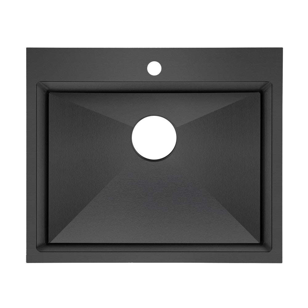 Évier de cuisine, 24 x 20", noir anthracite