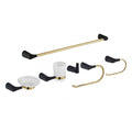 Slim II, Ensemble de 6 accessoires fini or et noir mat