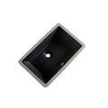 Boba, Lavabo en porcelaine sous plan - Noir