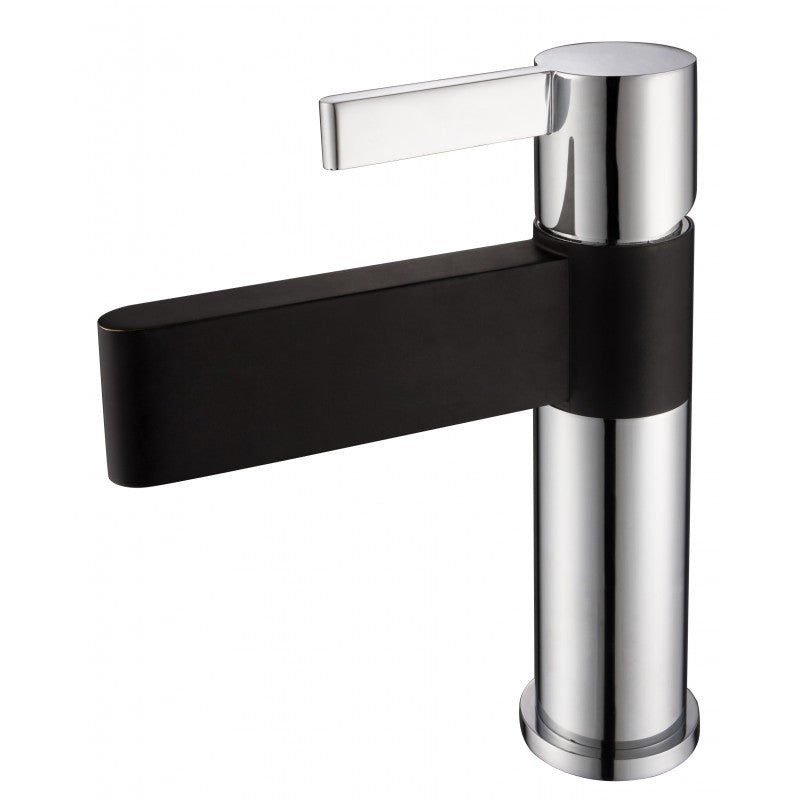 Raja, Robinet de lavabo - Chrome poli et noir mat