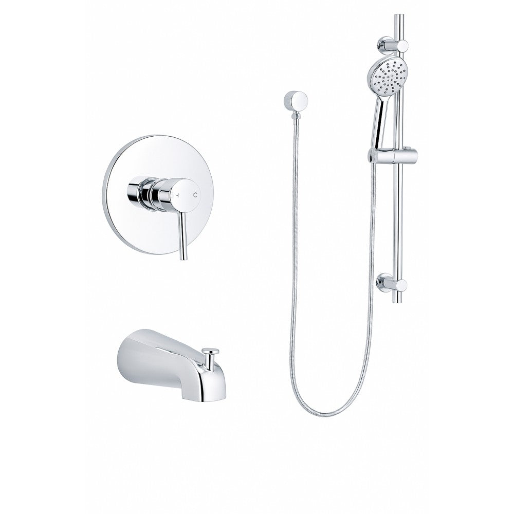 Collection Kami, Robinet de douche avec bec de bain - Chrome