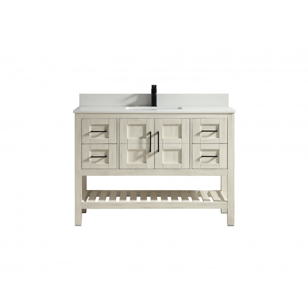 SIF 48" bois massif - Beige antique