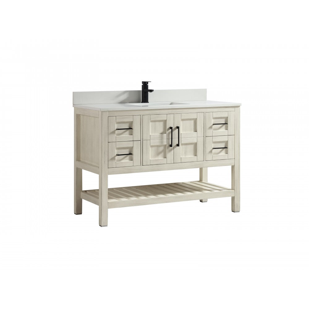 SIF 48" bois massif - Beige antique