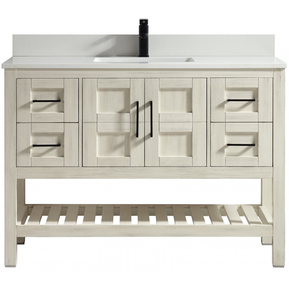 SIF 48" bois massif - Beige antique