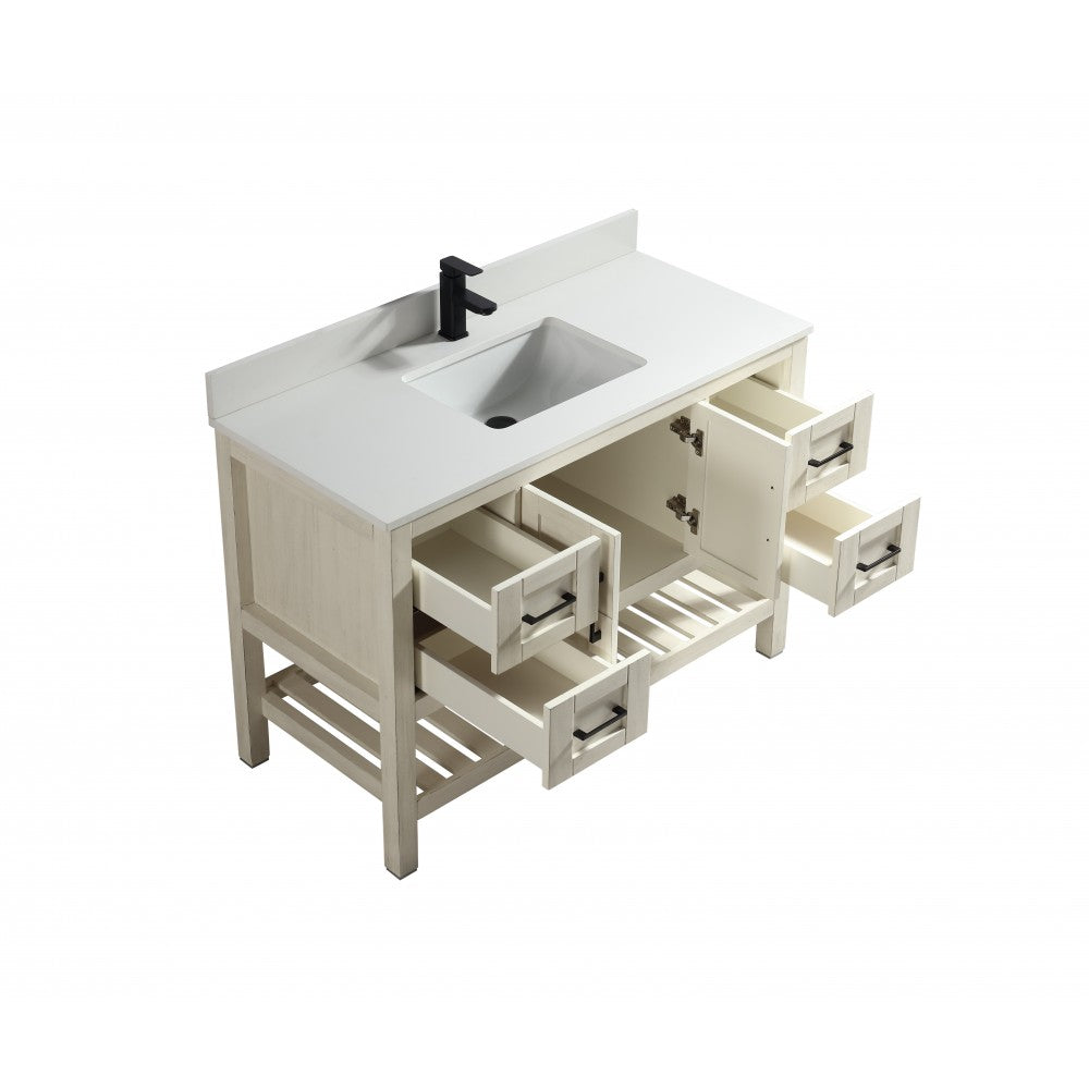 SIF 48" bois massif - Beige antique