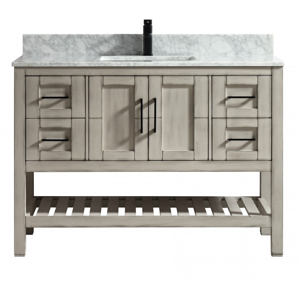 SIF 48" bois massif - Gris antique
