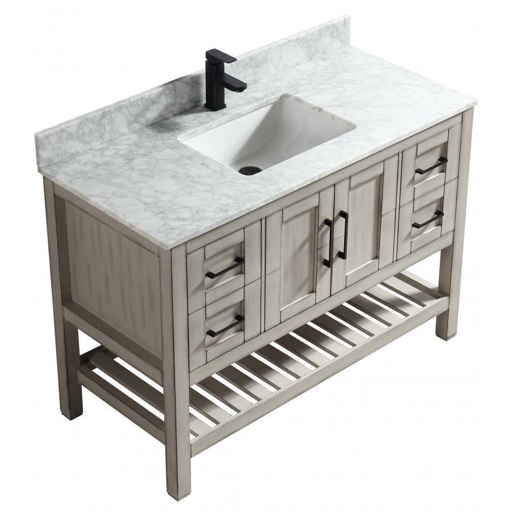 SIF 48" bois massif - Gris antique