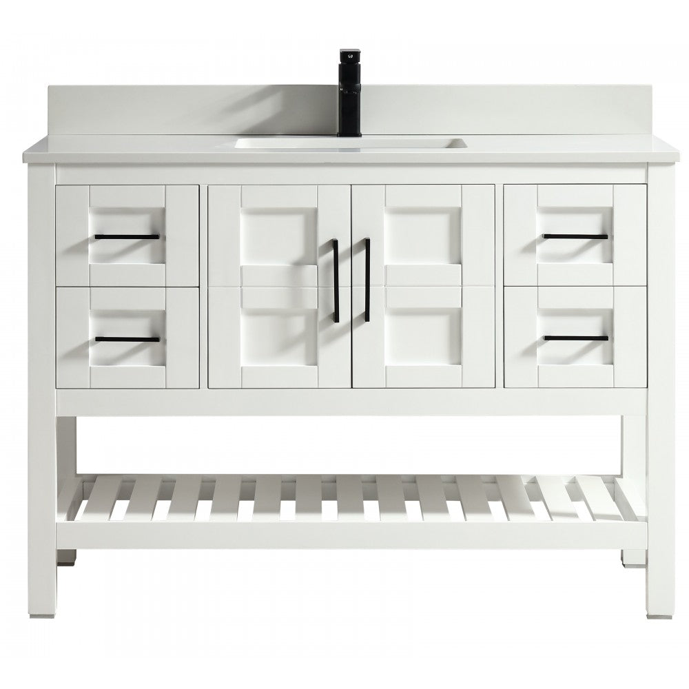 SIF 48" bois massif - Blanc