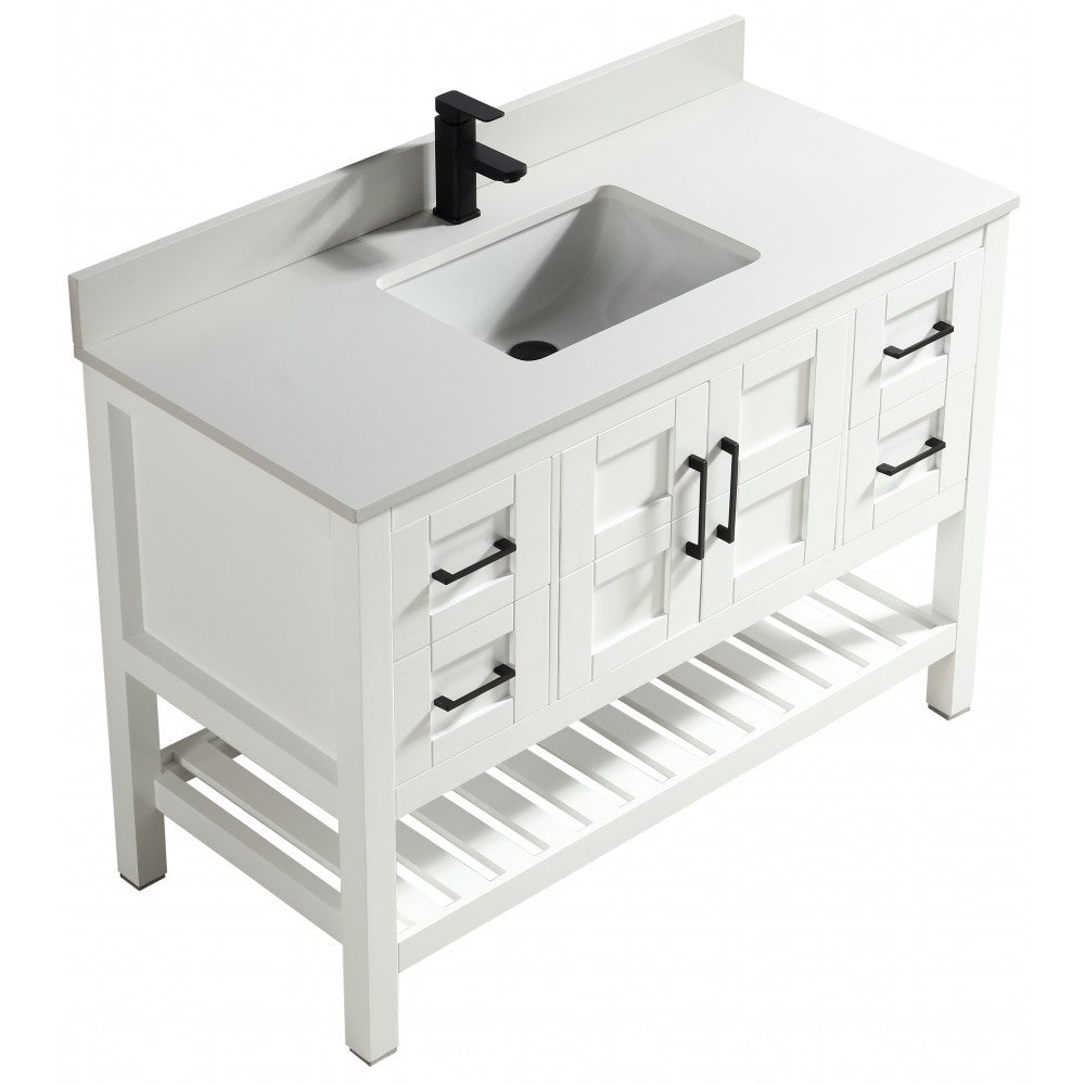 SIF 48" bois massif - Blanc