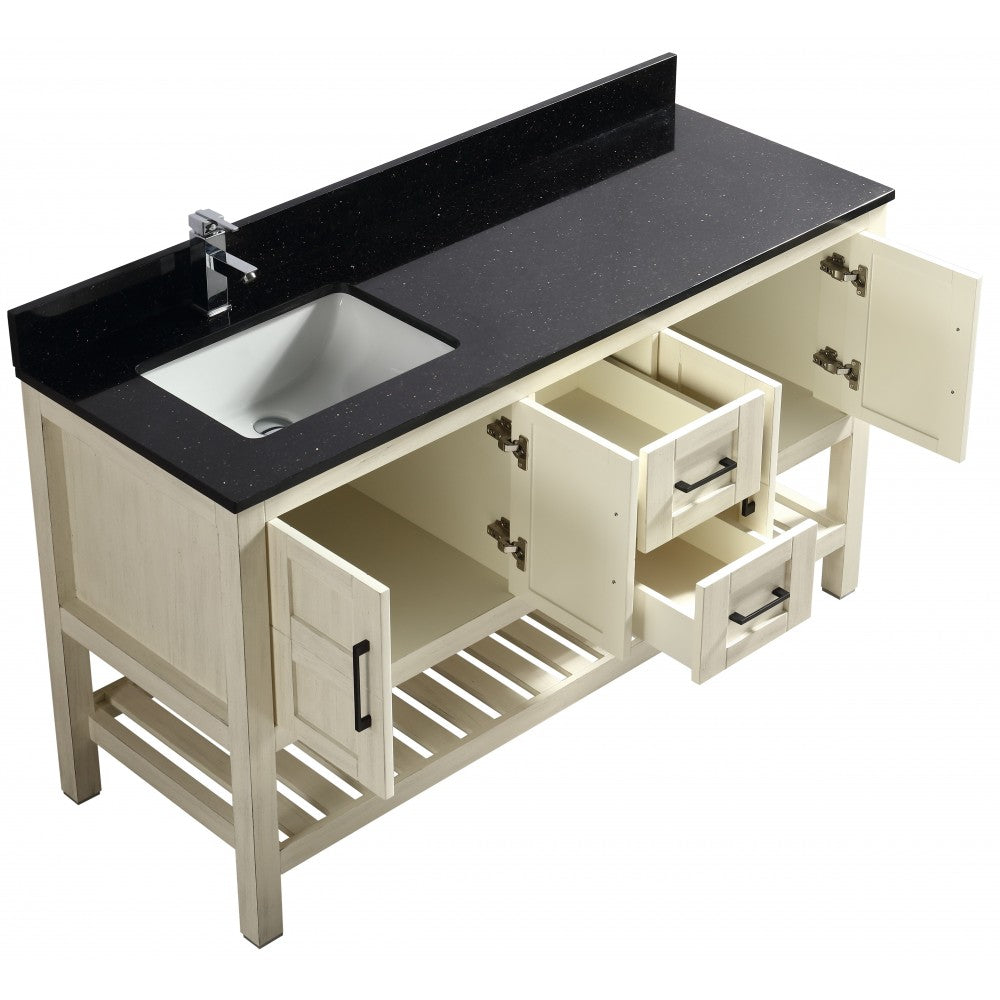 SIF 60" bois massif - Beige antique