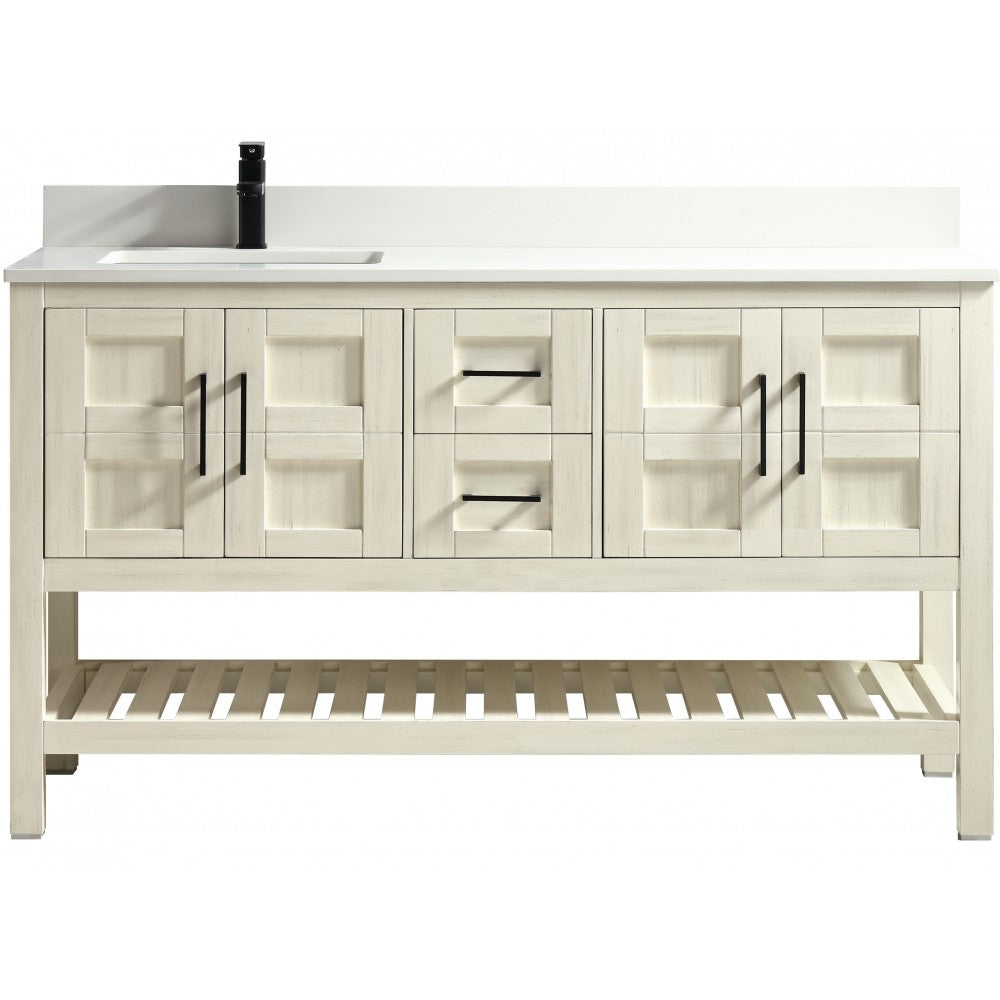 SIF 60" bois massif - Beige antique
