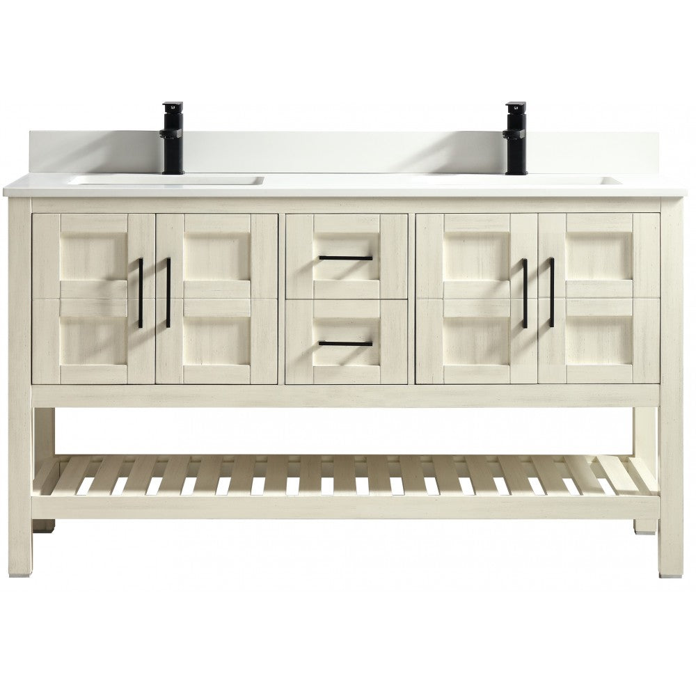 SIF 60" bois massif - Beige antique