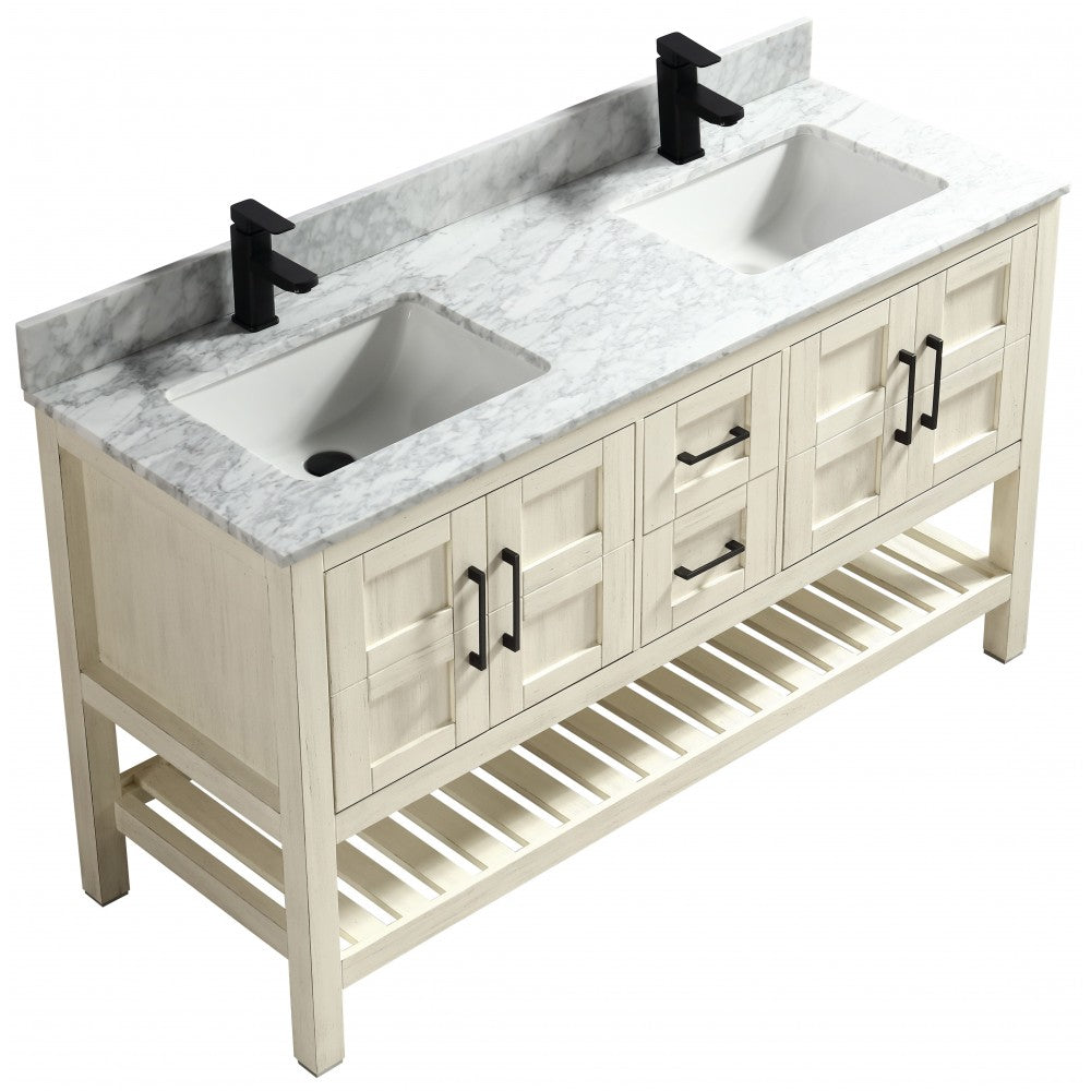 SIF 60" bois massif - Beige antique