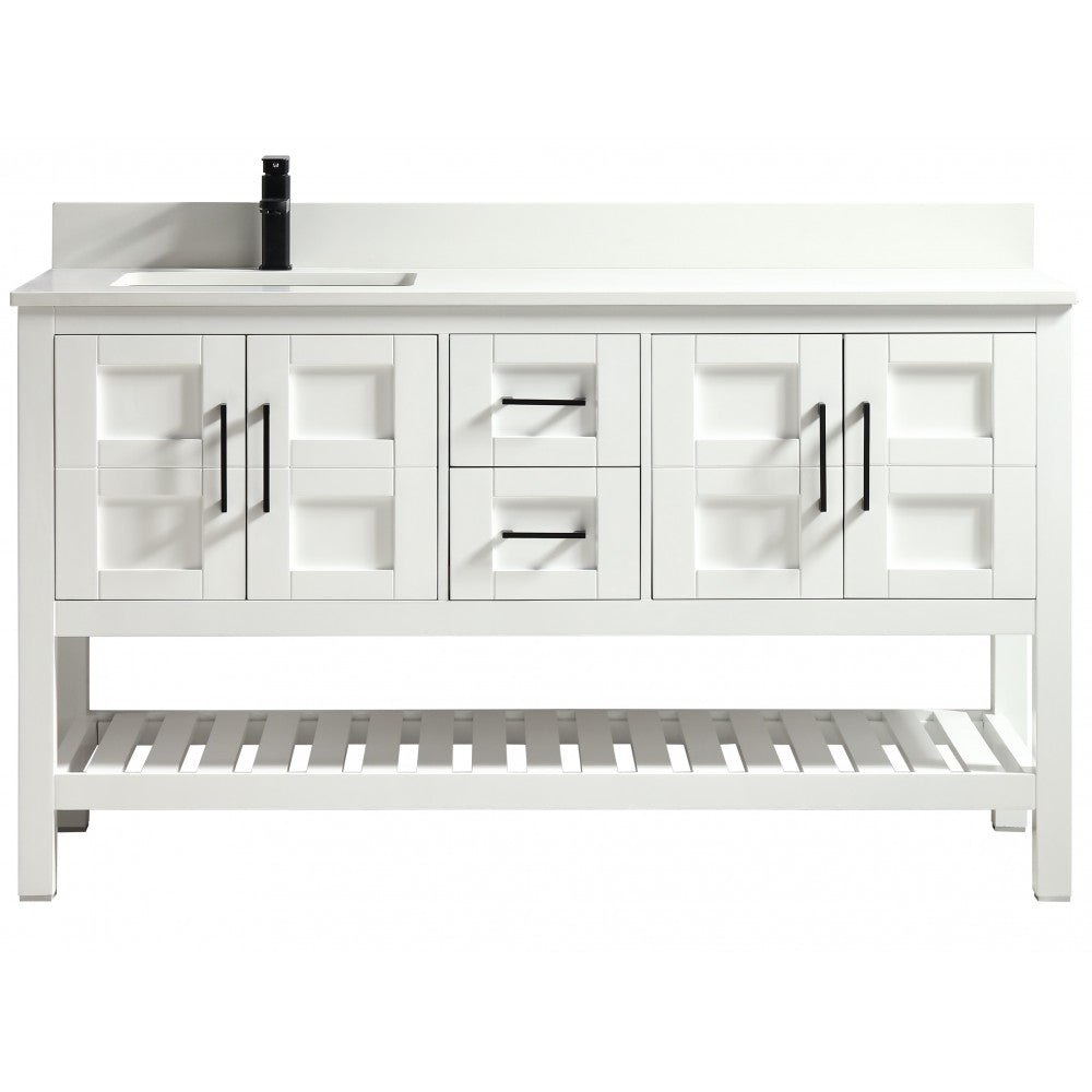 SIF 60" bois massif - Blanc