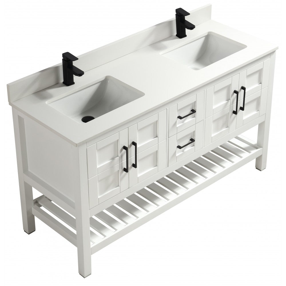 SIF 60" bois massif - Blanc