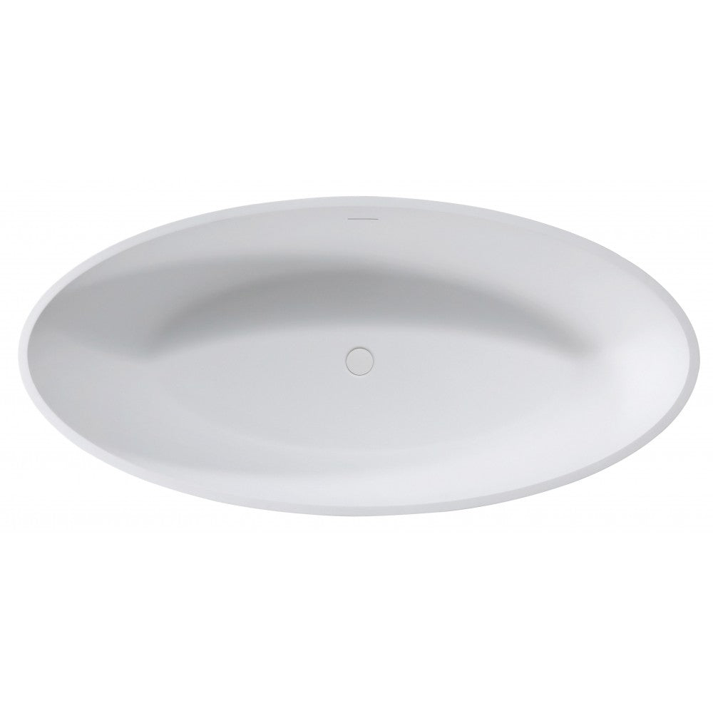 Bain autoportant en istone 66" blanc mat – Mado