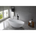 Bain autoportant en istone 66" blanc mat – Mado