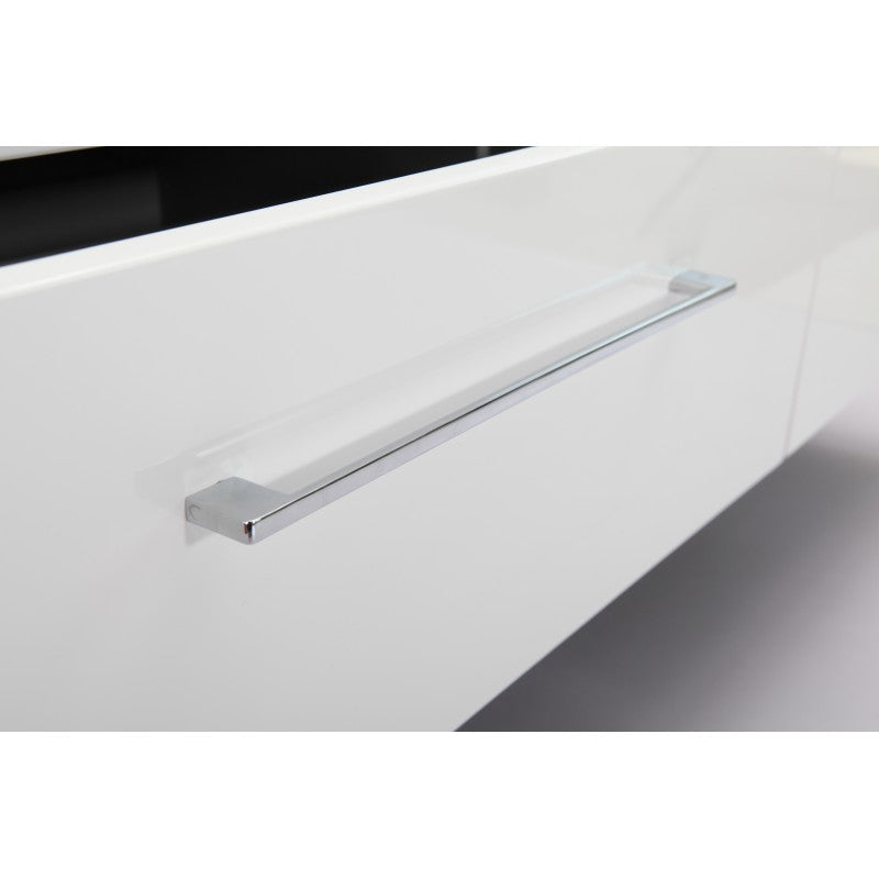 Florence 60”, Vanité double flottante sans comptoir - Blanc