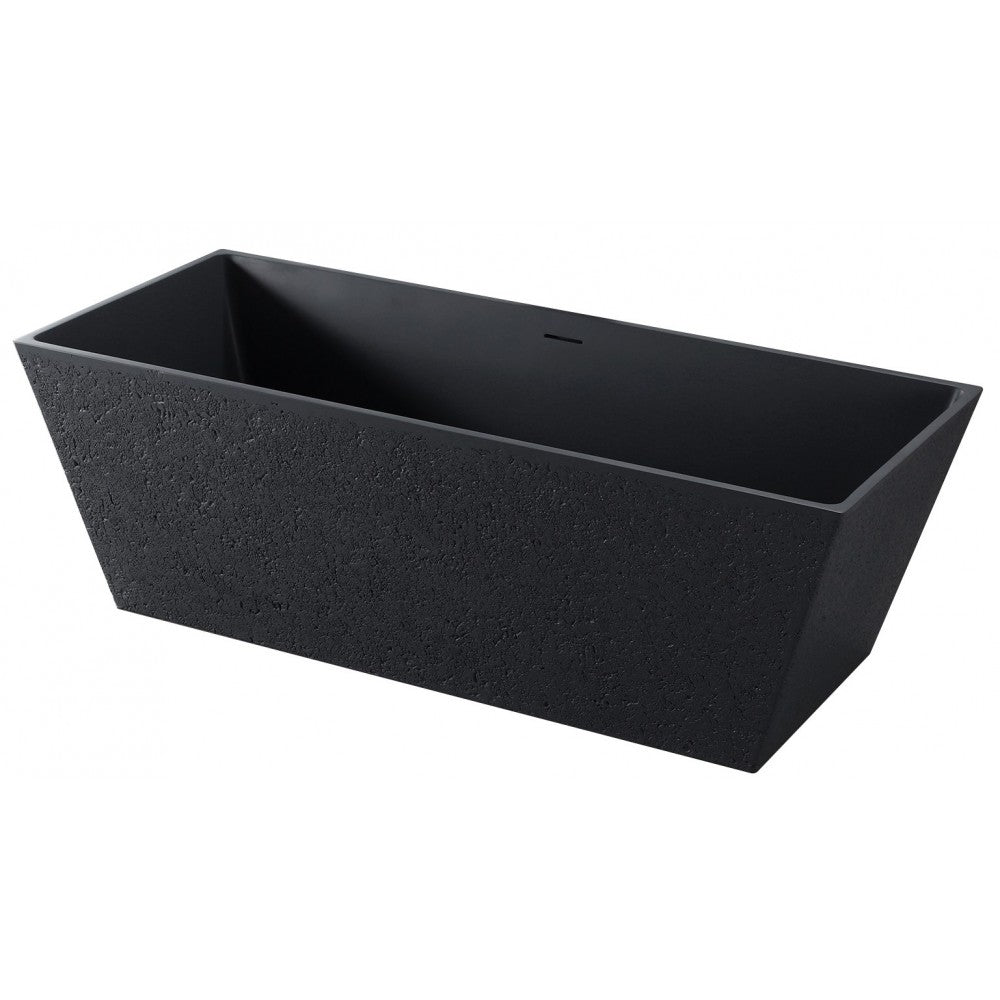 Bain autoportant en istone 63" gris mat – Yamato